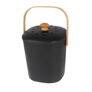 Sell Well New Type Bamboo Fiber Black Activated Carbon Eco Kitchen Bamboo Worm Kitchen Compost Bin