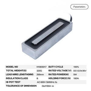 אלקטרומגנט מלבני להרמה Landa H1003017 12V 24V DC ציוד חדש 300N מיני אלקטרומגנט להרמה לשימוש תעשייתי - Product Image 3