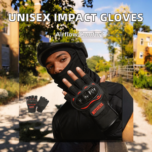 Gants unisexes imperméables anti-choc respirants en cuir pleine main pour le cyclisme et les activités de plein air - Compatibles - Product Image 2