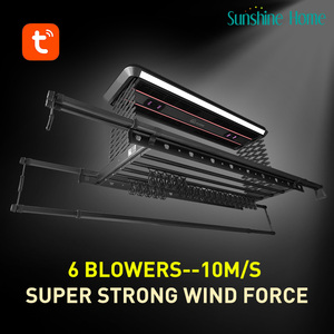 Sunshine Home Smart Electric <b>Ceiling</b> <b>Clothes</b> <b>Drying</b> <b>Rack</b> With Voice Control Led Lighting Metal Design For Indoor Use - Product Image 1