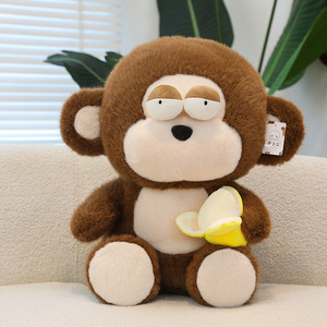 Vente en gros directe usine : Nouvelle peluche singe banane assis mignon, décoration d'intérieur, cadeau de festival pour enfants et adultes - Product Image 2