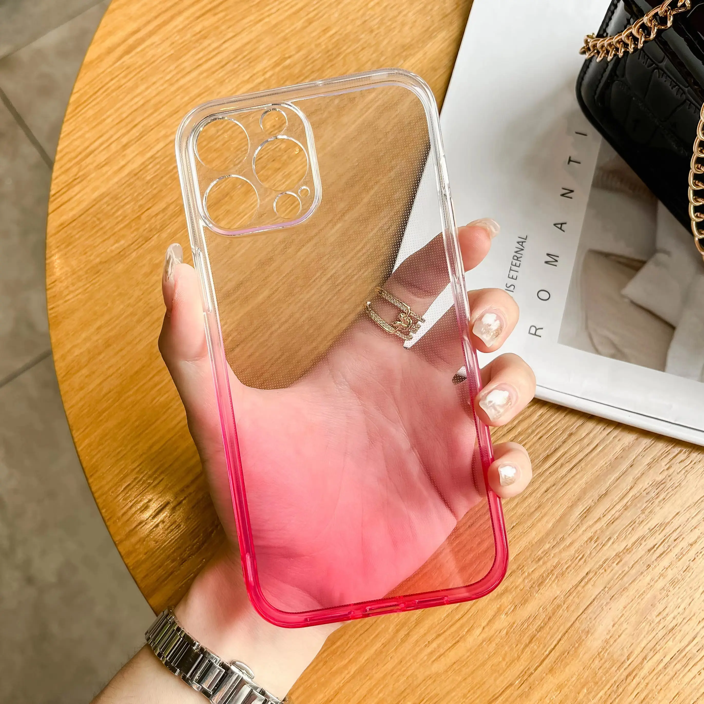 Soft New Trend Fashion Color Half Clear Flexible Phone Case Cover for Infinix Note 11 PRO SMART 6 SMART HD HOT 11 HOT 11S NFC