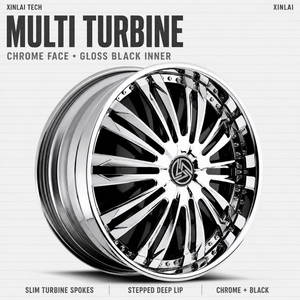 Jantes XINLAI forgées de qualité supérieure, coniques, 20, 21, 22 pouces, 5x127, chromées, multi-rayons, à lèvre boulonnée, pour Jeep Grand Cherokee SUV et voitures de spectacle - Product Image 2