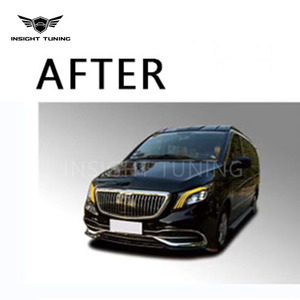 Alto ajuste Vito W446 W447 2016-2021 V250 V260 actualización a estilo <span class=keywords><strong>Maybach</strong></span> parachoques delantero Kit de carrocería para Mercedes Benz Vito kit de carrocería - Product Image 6