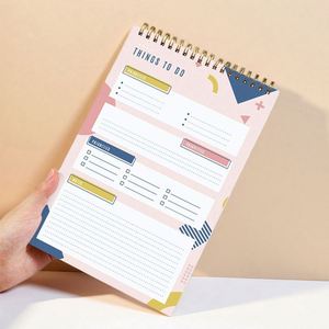 Custom Printing A5/A4/A6 Cute Daily Tear off to Do List Memo Notepad Spiral Bound Fabric Cover Saddle <b>Stitching</b> <b>Gift</b> - Product Image 2
