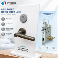 Sistema de Cerradura para Hotel sin Contacto de Aleación de Zinc con Certificación CE+ Dual |   Alarma de Bajo Voltaje, Estructura de 5 Pernos, Cerradura de Tarjeta para Hotel
