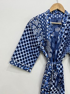 Kimono largo de algodón, tamaño libre, suelto y cómodo para adaptarse a cualquier tamaño, 50 pulgadas aproximadamente, proveedor de India - Product Image 4