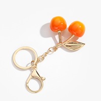 Charmant sac à main en cristal de cerise pour femmes pendentif porte-clés accessoire mignon pour fiançailles de mariage ou cadeau