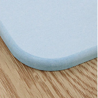 Tapis de douche carré en terre de diatomée, antibactérien naturel, absorbant l'eau, séchage rapide, antidérapant, couleur unie