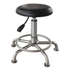 Tabouret patient rond médical MN-SUS017 chaud en acier inoxydable manuel réglable chaise de médecin en métal support d'attente d'hôpital Durable - Product Image 1