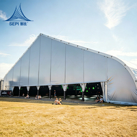Carpa Modular Temporal de Aluminio para Todas las Estaciones, Refugio Multiusos para Campos de Fútbol, Canchas Deportivas y Almacenamiento en Almacenes Industriales