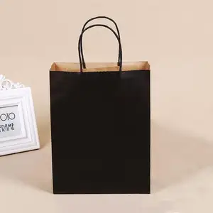Doğum günü için özel Kraft kağıdı torba alüminyum folyo kaplı ekmek kahverengi Oem özel Logo baskılı kese gül altın folyo kağıt torba