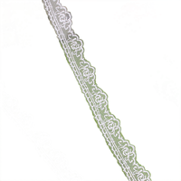 Dentelle florale blanche fine de 1,8 cm pour robes, vêtements, accessoires de couture