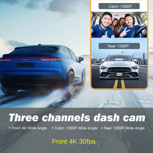 ACARCAM 4K Nouveau design 2 caméras universelles, caméra de tableau de bord avant 4K rabattable, écran LCD <span class=keywords><strong>3</strong></span>,2 pouces, vision nocturne, double/triple caméra, contrôle par application Wifi - Product Image 4