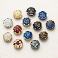 Fábrica OEM ODM 12mm Metal Aleación de zinc Redondo Botón de presión Camisa Thobe Kurta Patrón Logo Botones a presión personalizados para prendas musulmanas
