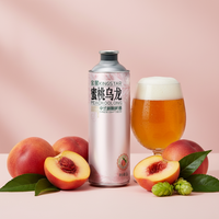 Vente directe usine – Bière artisanale chinoise KINGSTAR Pêche Oolong, faible teneur en alcool, style fruité, bouteille 1L