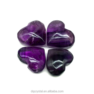 Натуральные кристаллы, лечебные камни, аметист, сердце, резьба, драгоценный камень, полированный аметист, сердечки для любви, подарок - Product Image 1
