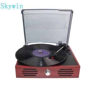 Tourne-disque Skywin avec lecteur de carte USB SD, 3 vitesses, lecteur de disques vinyles avec haut-parleurs intégrés pour usage domestique - Product Image 2