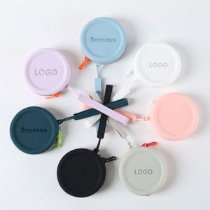 Bolsa de Silicona con Logotipo Grabado Personalizado en Stock, Mini Monedero con Cremallera para Llaves, Auriculares, Lápiz Labial, Grabado de Marca Gratuito - Product Image 3