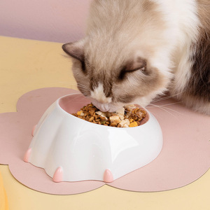 Ceramic <b>Cat</b> Bowl Rounded Non-Slip Pet <b>Feeder</b> For <b>Cat</b> Food And Water Feeding Dish - Product Image 3