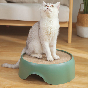 Multi-function Pet Round Bed Cat Toy Cat Scratch Corrugated Board and Warm Soft Cushion - Product Image 5