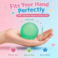 Lot de 3 grandes balles anti-stress texturées ondulées faites à la main, jouets sensoriels Mochi Squishy en cristal, modelables, en gelée de sucre et de maltose, personnalisables