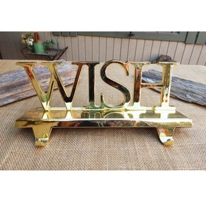 Dernière conception en laiton massif WISH mots nom porte-bas décor de Noël - Product Image 1