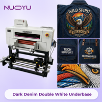 Nouvelle imprimante UV DTF pour broderie 300 mm, machine à gaufrage pour étiquettes de vêtements en jean, tête unique, double encre blanche, certifiée CE, format A3