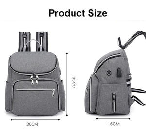Bolsa de Pañales de Gran Capacidad, Impermeable, con Carga USB, para Bebés, Colorida, para Viajes, Tipo <span class=keywords><strong>Mochila</strong></span> - Product Image 2