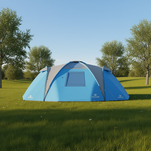 Carpa domo azul para 12 personas, impermeable, de doble capa, para tres estaciones, para acampar en familia - Product Image 2