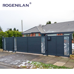 <span class=keywords><strong>Portail</strong></span> extérieur coulissant intelligent Rogenilan, dernière conception, sans rail, en aluminium, pour villa - Product Image 6