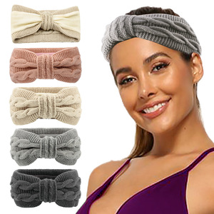 Diadema <span class=keywords><strong>el</strong></span>ástica suave <span class=keywords><strong>de</strong></span> punto <span class=keywords><strong>para</strong></span> invierno <span class=keywords><strong>para</strong></span> mujer, diadema con forro <span class=keywords><strong>de</strong></span> <span class=keywords><strong>lana</strong></span> y piel, diademas gruesas y <span class=keywords><strong>el</strong></span>ásticas <span class=keywords><strong>para</strong></span> calentar las orejas, venta al por mayor - Product Image 2