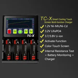 TC-X Slimme Touchscreen Lifepo4 Lithium Hybride Acculader Wiht Batterij Ir Tester Ac 220V 50/60Hz 12V Dc Ingang