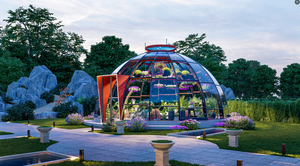 Véranda en verre à double vitrage Low-E, cadre en aluminium, confort 4 saisons, chambre, jardin, maison en verre extérieure personnalisable - Product Image 5