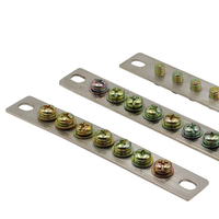 Barre de mise à la terre en cuivre pur à 3 trous, 2*15mm, pour boîtier de distribution de câblage, barre neutre et de mise à la terre