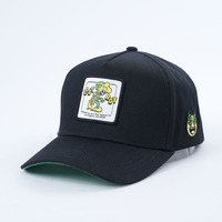 Op maat gemaakte OEM heren katoenen outdoor geborduurde zwarte baseballcap 5-panel pet Oxford stof 5-panel snapback pet