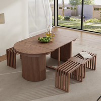 Table à manger télescopique réglable en bois massif de qualité supérieure, mobilier de maison, 1m à 3m, pour gîte, hôtel, appartement, multifonctionnelle