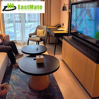 Luxuriöses Modernes Villa-Hotel-Schlafzimmer-Suite-Möbelset Eichenholz MDF Langlebiges Kingsize-Bett Couchtisch Sessel für Apartment und Geschäftsnutzung