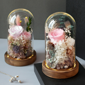 Rosas preservadas en cúpula <span class=keywords><strong>de</strong></span> cristal para jóvenes, flores, venta al por mayor - Product Image 3