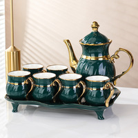 Vente flash - Service à thé en céramique de style nordique haut de gamme, luxe léger, grande capacité, tasses à thé portables, usage domestique