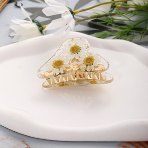 Pince à <span class=keywords><strong>cheveux</strong></span> haut de gamme pour femmes nouvelle fleur véritable à la main séchée goutte à goutte colle couleur éternelle ne se décolore pas bricolage couronnes couronnes mariage - Product Image 2