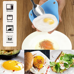 Molde de silicona para cocinar huevos, apto para alimentos, antiadherente, para cocinar huevos pochés en estufa o <span class=keywords><strong>microondas</strong></span>, para el desayuno - Product Image 2
