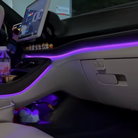 Éclairage d'ambiance intérieur de voiture 26 LED effet écailles de dragon pour Li L7 23-25, avec anneau lumineux de garniture de porte, sortie d'air et cadre de charge sans fil