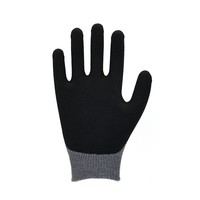 Gants de travail anti-coupure EN388 Niveau B, calibre 18, avec paume enduite de nitrile sablé, motif sel et poivre, vente en gros