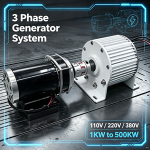 ชุดมอเตอร์เกียร์1KW-500KW/1KVA-500KVA หมุนต่ำ110V 220V 380V พลังงานหมุนเวียน - Product Image 1