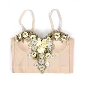 Nouvel Arrivage : Lingerie Sexy Luxueuse pour Femme avec Strass 3D en Forme de Fleur, Perles et Corset à Baleines Extérieures, Idéale pour les Soirées, En Stock - Product Image 5