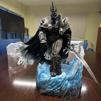 Lich King World of Warcraft Arthas Chevalier Mortel Figurine en PVC avec effet de poussière Anime Fantasy & Sci-Fi