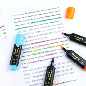 Penjualan laris pena spidol neon gaya klasik pena penanda Sharpie berwarna tidak beracun Highlighter kustom