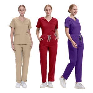 Ensemble d'uniformes d'hôpital d'infirmière taille haute gommages d'hôpital uniformes de médecin mode de soins infirmiers en gros uniformes d'allaitement ensembles de gommages - Product Image 3