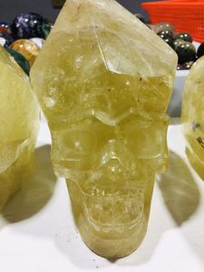 Natural cráneos de cristal de mano de cristal tallado artesanía colección de escultura de cráneos de cristal tallado - Product Image 4